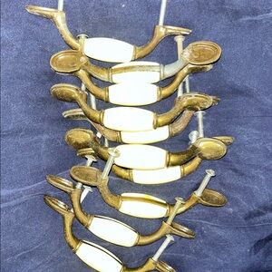 Elegant Gold and Cream Drawer Handles